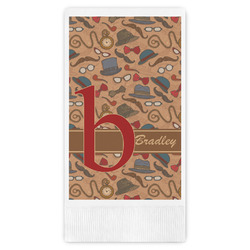 Vintage Hipster Guest Napkins - Full Color - Embossed Edge (Personalized)