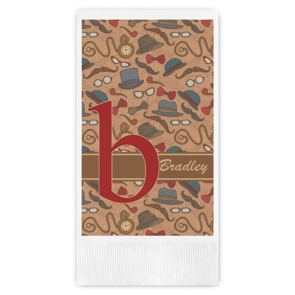 Custom Vintage Hipster Guest Napkins - Full Color - Embossed Edge (Personalized)