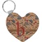 Vintage Hipster Heart Keychain (Personalized)