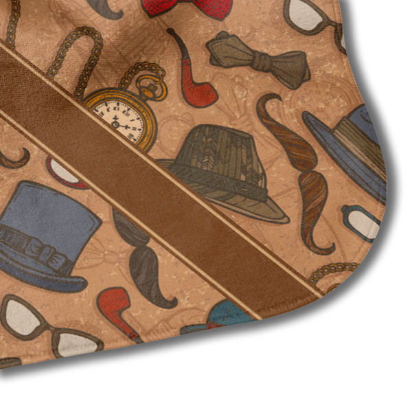 Vintage Hipster Hooded Baby Towel- Detail Corner