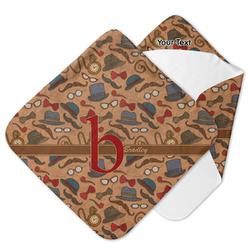 Vintage Hipster Hooded Baby Towel (Personalized)