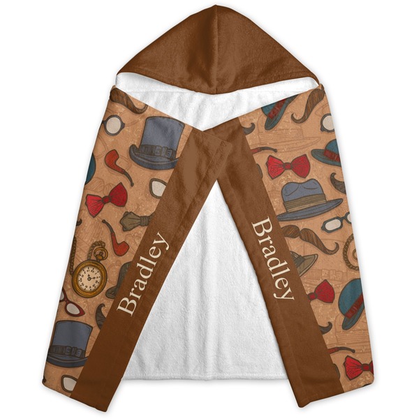 Vintage Hipster Hooded Towel - Folded