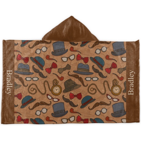 Custom Vintage Hipster Kids Hooded Towel (Personalized)