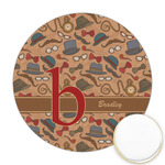 Vintage Hipster Printed Cookie Topper - Round (Personalized)