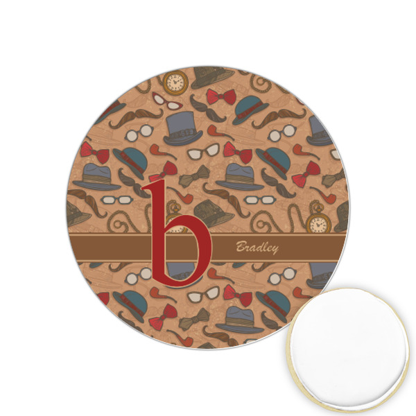 Custom Vintage Hipster Printed Cookie Topper - 1.25" (Personalized)