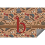 Vintage Hipster Indoor / Outdoor Rug - 6'x8' w/ Name and Initial