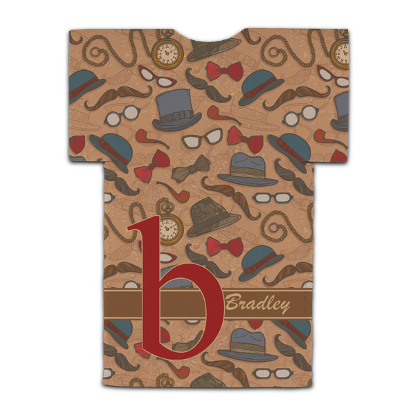 Vintage Hipster Jersey Bottle Cooler - BACK (flat)