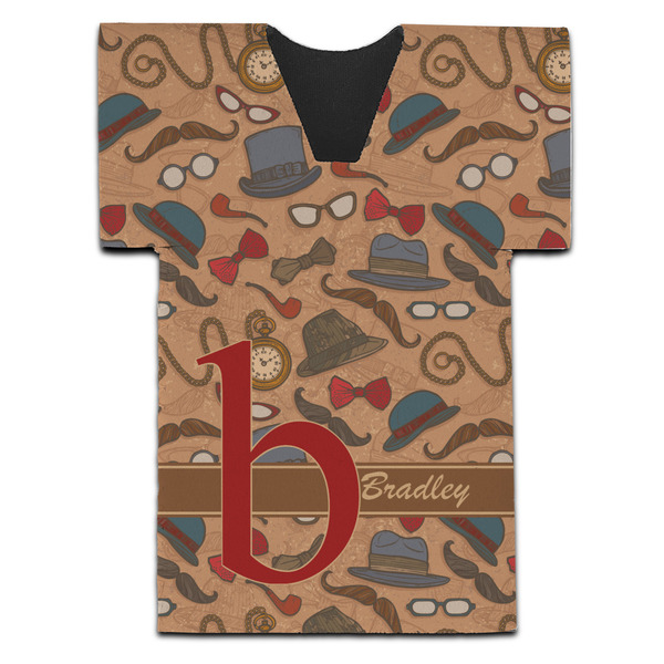 Custom Vintage Hipster Jersey Bottle Cooler (Personalized)
