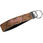 Vintage Hipster Webbing Keychain Fob - Large (Personalized)