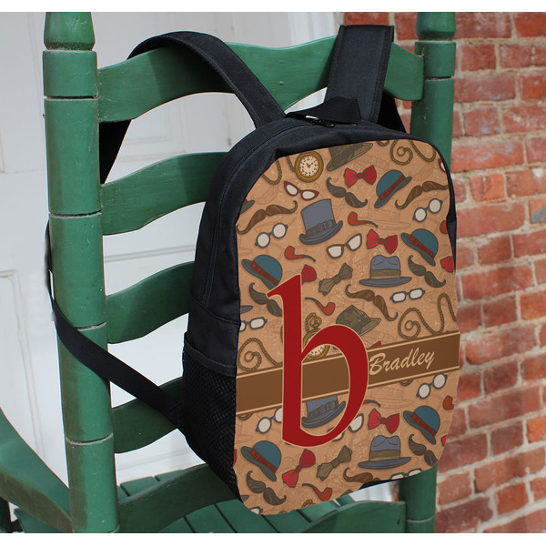 Vintage Hipster Kids Backpack - In Context