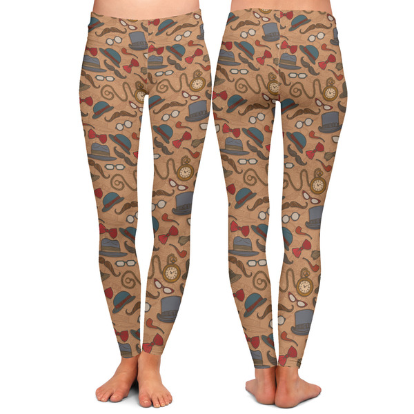 Vintage Hipster Ladies Leggings - Front and Back