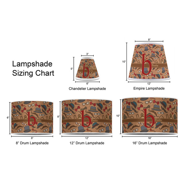 Vintage Hipster Lampshade Sizing Chart