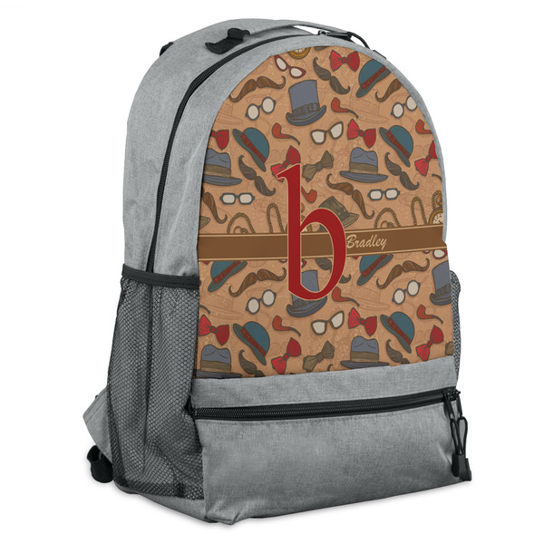 Custom Vintage Hipster Backpack - Grey (Personalized)
