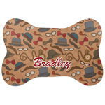 Vintage Hipster Bone Shaped Dog Food Mat (Personalized)