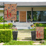 Vintage Hipster Large Garden Flag - Single Sided (Personalized)