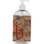 Vintage Hipster Plastic Soap / Lotion Dispenser (16 oz - Large - White) (Personalized)