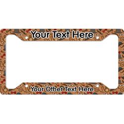 Vintage Hipster License Plate Frame - Style A (Personalized)