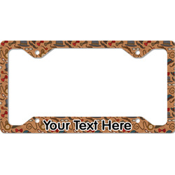 Vintage Hipster License Plate Frame - Style C (Personalized)