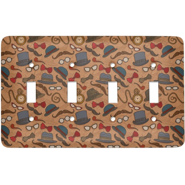 Custom Vintage Hipster Light Switch Cover (4 Toggle Plate)