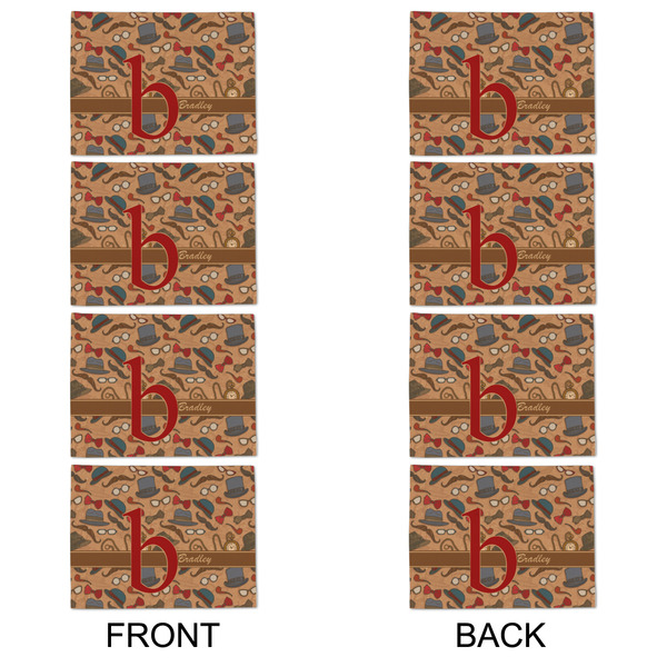 Vintage Hipster Linen Placemat - APPROVAL Set of 4 (double sided)