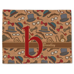 Vintage Hipster Single-Sided Linen Placemat - Single w/ Name and Initial