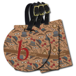 Vintage Hipster Plastic Luggage Tag (Personalized)