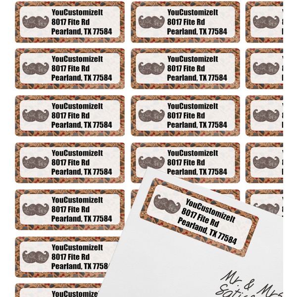 Vintage Hipster Mailing Label on Envelope - Multiple Labels