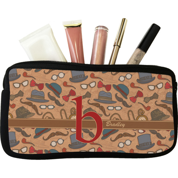 Custom Vintage Hipster Makeup / Cosmetic Bag - Small (Personalized)
