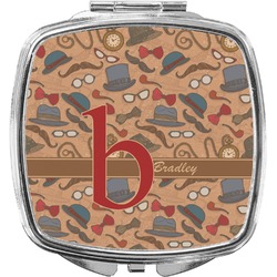 Vintage Hipster Compact Makeup Mirror (Personalized)