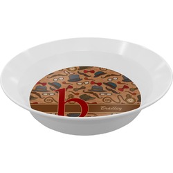 Vintage Hipster Melamine Bowl (Personalized)