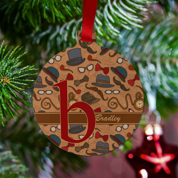 Vintage Hipster Metal Ball Ornament - Lifestyle