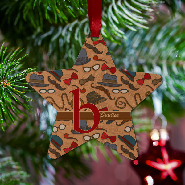 Vintage Hipster Metal Star Ornament - Lifestyle