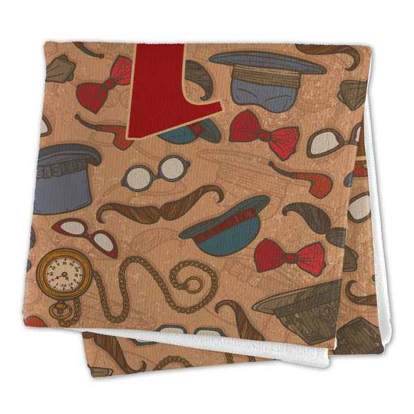 Vintage Hipster Microfiber Dish Rag - FOLDED (square)