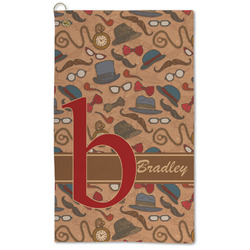 Vintage Hipster Microfiber Golf Towel (Personalized)