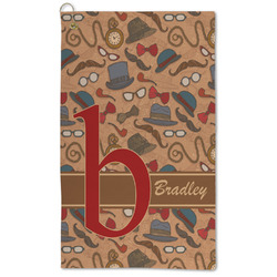Vintage Hipster Microfiber Golf Towel - Large (Personalized)