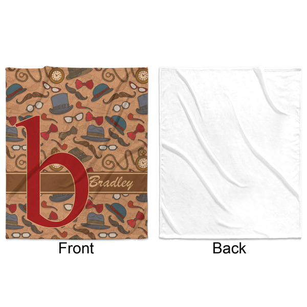 Vintage Hipster Minky Blanket - 50"x60" - Single Sided - Front & Back