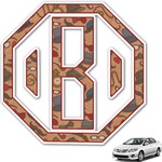 Vintage Hipster Monogram Car Decal (Personalized)