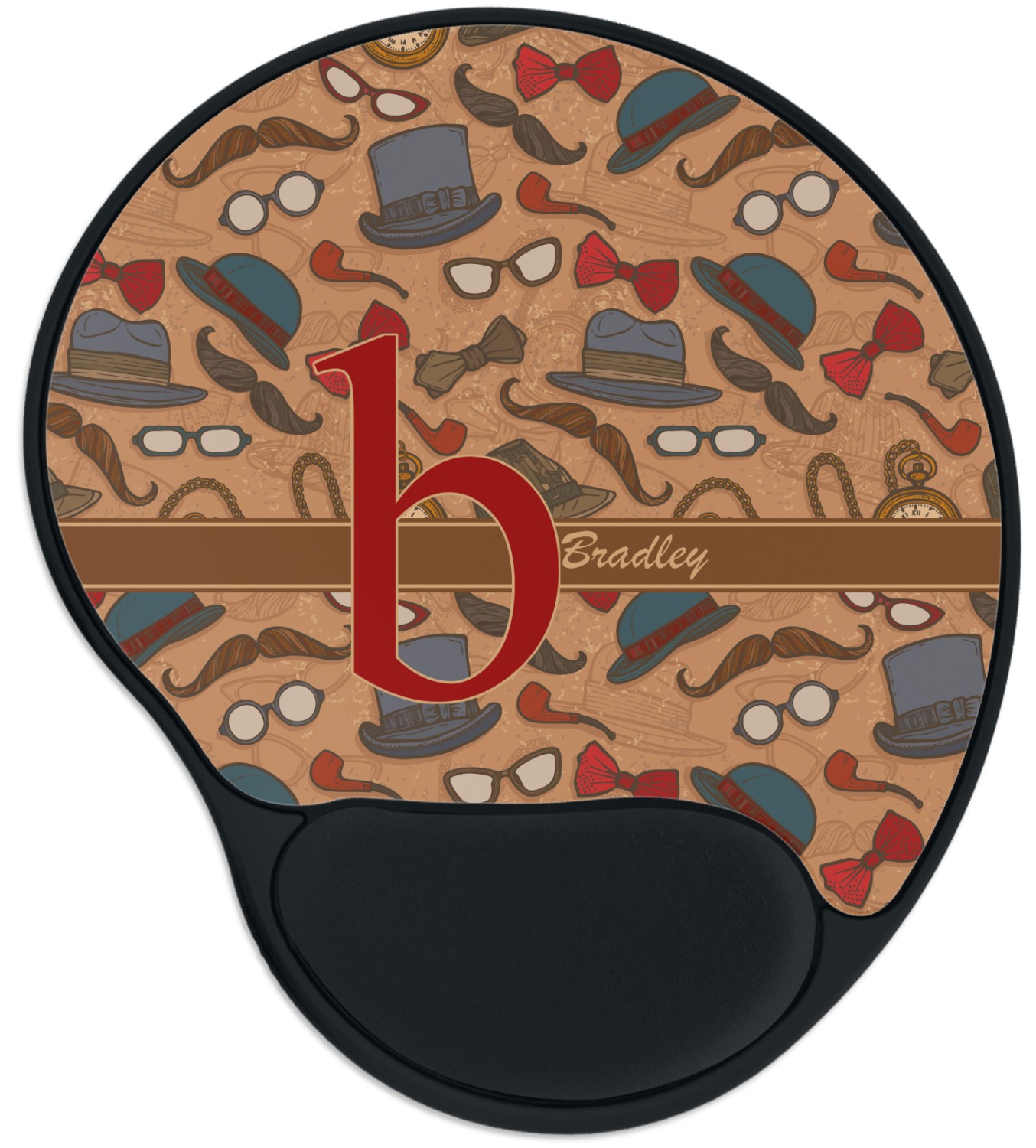 Custom Vintage Hipster Mouse Pad with Wrist Support YouCustomizeIt