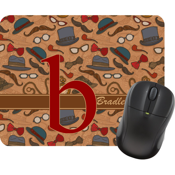 Custom Vintage Hipster Rectangular Mouse Pad (Personalized)