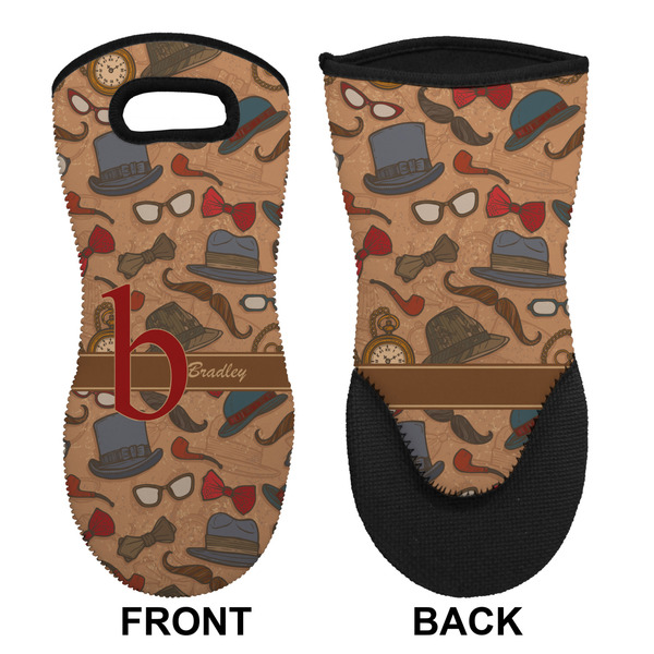 Vintage Hipster Neoprene Oven Mitt (Front & Back)