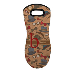 Vintage Hipster Neoprene Oven Mitt w/ Name and Initial