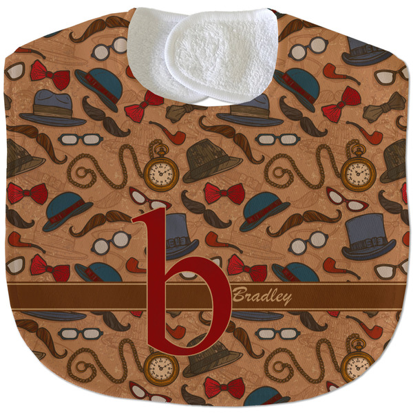 Vintage Hipster New Baby Bib - Closed and Folded