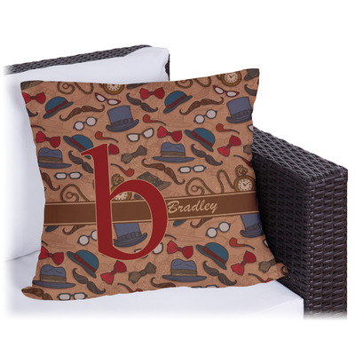 Vintage Hipster Outdoor Pillow (Personalized)