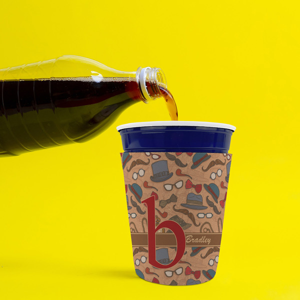 Vintage Hipster Party Cup Sleeves - without bottom - Lifestyle