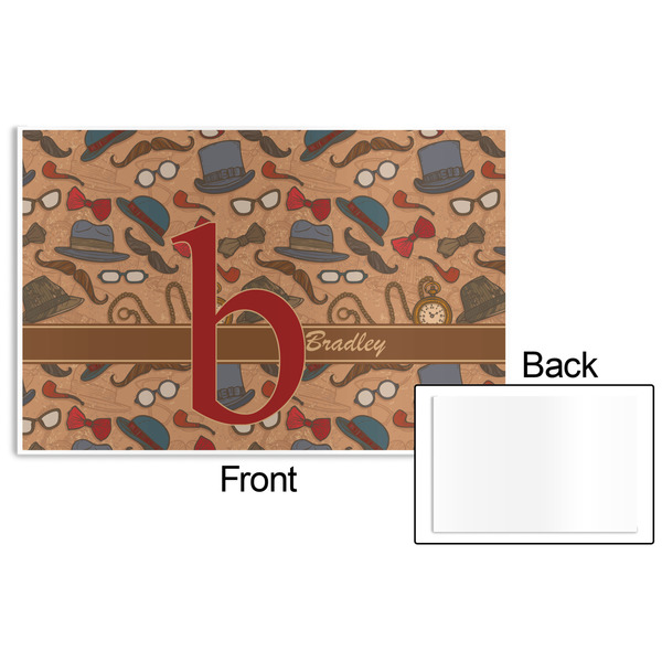 Vintage Hipster Disposable Paper Placemat - Front & Back