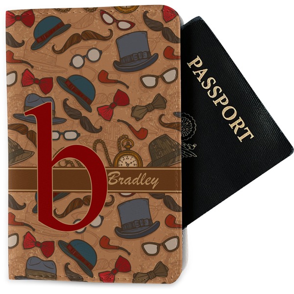 Custom Vintage Hipster Passport Holder - Fabric (Personalized)