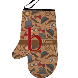 Vintage Hipster Left Oven Mitt (Personalized)