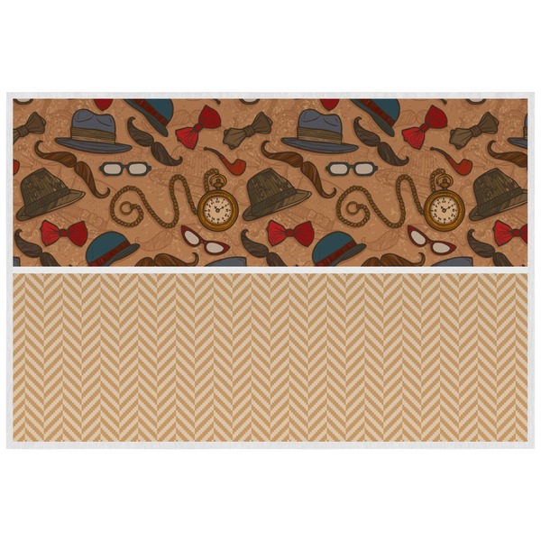 Vintage Hipster Personalized Placemat (Back)