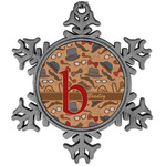 Vintage Hipster Vintage Snowflake Ornament (Personalized)