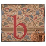 Vintage Hipster Outdoor Picnic Blanket (Personalized)